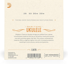Load image into Gallery viewer, D&#39;Addario Titanium Baritone Ukulele Strings EJ87B
