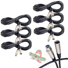 Load image into Gallery viewer, XLR Microphone Cables (6 Pack) by FAT TOAD - 20ft Pro Audio Mic Cord Patch Extension &amp; Lo-Z
