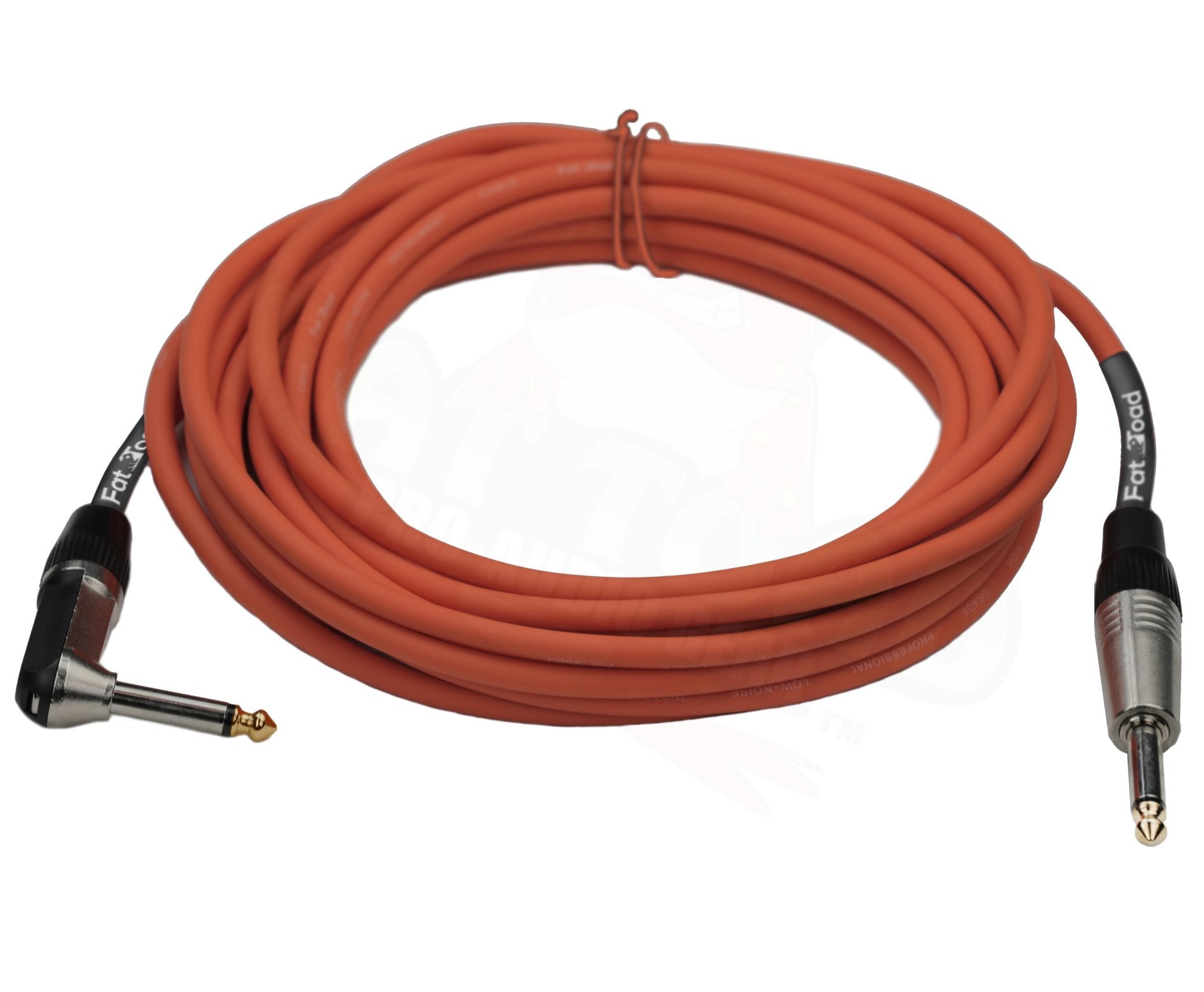 Guitar Cords (4 Pack) Right Angle Instrument Cable by FAT TOAD 
