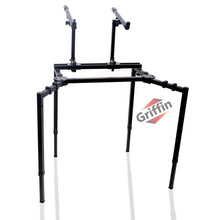 Load image into Gallery viewer, Double Piano Keyboard &amp; Laptop Stand by GRIFFIN - 2 Tier/Dual Portable Studio Mixer Rack
