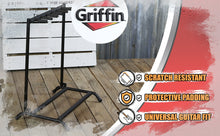 Load image into Gallery viewer, Five Guitar Rack Stand by GRIFFIN - Holder for 5 Guitars &amp; Folds Up For Transport Neoprene Padding
