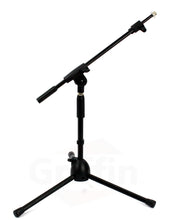 Load image into Gallery viewer, Short Microphone Stand with Boom Arm by GRIFFIN - Low Profile Tripod Mic Stand Mount for Kick Bass
