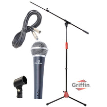 Load image into Gallery viewer, Microphone Stand Studio Package by GRIFFIN - Telescoping Boom Arm Mount &amp; Tripod Holder
