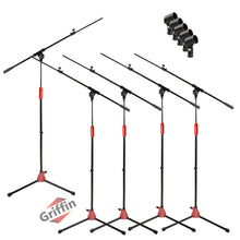 Load image into Gallery viewer, Microphone Boom Stand with Telescopic Arm (Pack of 5) by GRIFFIN - Adjustable Holder Mount

