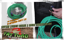 Load image into Gallery viewer, Speakon to Speakon Cable by FAT TOAD - 50ft Professional 12GA Pro Audio Green Speaker PA Cord
