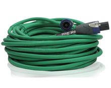 Load image into Gallery viewer, Speakon to Speakon Cables (2 Pack) by FAT TOAD - 50ft Professional Pro Audio Green Speaker PA Cord
