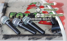 Load image into Gallery viewer, Vocal Handheld Microphones &amp; Clips (3 Pack) by FAT TOAD - Cardioid Dynamic, Wired Instrument Mic
