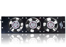 Load image into Gallery viewer, GRIFFIN Rackmount Cooling Fan - 3U Ultra-Quiet Triple Exhaust Fans, Keep Studio Audio Equipment Gear
