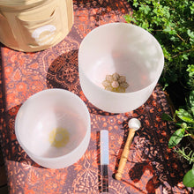 Load image into Gallery viewer, Earth &amp; Soul Stars︱Set of 2 Sound Therapy Bowls in Beige Carry Case
