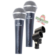 Load image into Gallery viewer, Dynamic Vocal Microphones with Clips (2 Pack) FAT TOAD - Cardioid Handheld, Unidirectional Mic
