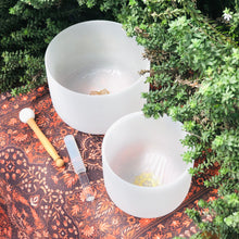 Load image into Gallery viewer, Earth &amp; Soul Stars︱Set of 2 Sound Therapy Bowls in Beige Carry Case
