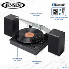 Load image into Gallery viewer, Jensen Jta-315 Dual Bluetooth Turntable 33/45/78 RPM - 20 Watts Black
