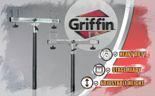 Load image into Gallery viewer, GRIFFIN T Bar Adapters for Lighting Truss Stands (2)- Triangle or Square Trussing Bracket Mounts
