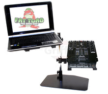 Load image into Gallery viewer, Double DJ Laptop Stand by FAT TOAD - 2 Tier PC Table Holder - Portable Computer Clamp Equipment Rack
