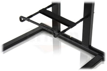 Load image into Gallery viewer, Folding DJ Laptop Stand with Sub-tray Shelf by FAT TOAD - Pro Audio Computer Table Top Rack Stand
