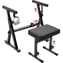 Load image into Gallery viewer, Refurbished Adjustable Z Style Keyboard Stand w/ Bench
