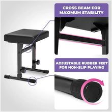Load image into Gallery viewer, Adjustable Z Style Keyboard Stand w/ Bench
