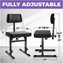 Load image into Gallery viewer, Piano Keyboard Stand and Bench with Backrest
