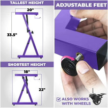 Load image into Gallery viewer, Adjustable Purple Z Style Keyboard Stand
