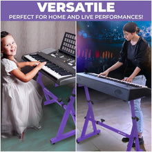 Load image into Gallery viewer, Adjustable Purple Z Style Keyboard Stand
