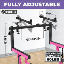 Load image into Gallery viewer, Dual Piano Keyboard Stand w/ Wheels and 2nd Tier - Rolling Z Style Adjustable
