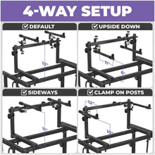 Load image into Gallery viewer, 3-Tier Portable Keyboard Workstation with Wheels

