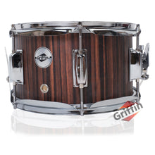 Load image into Gallery viewer, GRIFFIN Firecracker Snare Drum - Acoustic Popcorn 10&quot; x 6&quot; Poplar Mini Wood Shell &amp; Black Hickory
