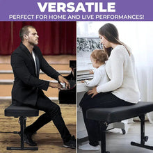 Load image into Gallery viewer, Foldable Large Piano Bench | Adjustable Piano Bench
