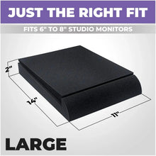Load image into Gallery viewer, Studio Monitor Sound Isolation Pads for Speakers 6-8" (Large)
