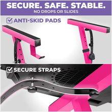 Load image into Gallery viewer, Adjustable Z Shape Pink Keyboard Stand with Wheels
