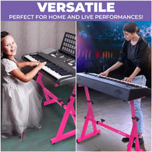 Load image into Gallery viewer, Adjustable Z Style Pink Keyboard Stand
