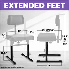 Load image into Gallery viewer, Longer Legs for Piano Bench with Backrest
