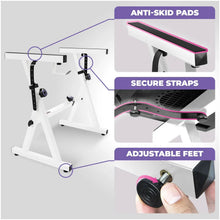 Load image into Gallery viewer, White Adjustable Z Style Keyboard Stand w/ Mesh Cushion Bench
