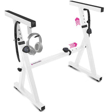 Load image into Gallery viewer, Refurbished Adjustable Z Style White Keyboard Stand
