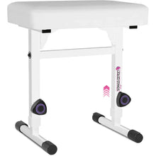 Load image into Gallery viewer, Adjustable White Keyboard Bench Seat
