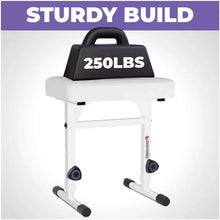 Load image into Gallery viewer, Adjustable White Keyboard Bench Seat
