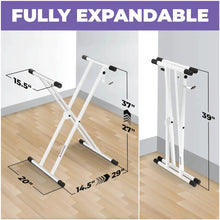 Load image into Gallery viewer, Adjustable X Style White Keyboard Stand
