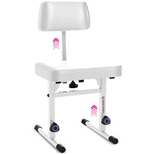 Load image into Gallery viewer, Adjustable White Keyboard Bench Seat with Backrest
