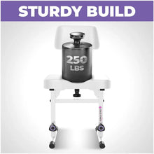 Load image into Gallery viewer, Adjustable White Keyboard Bench Seat with Backrest
