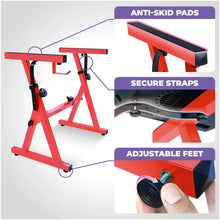 Load image into Gallery viewer, Adjustable Red Z Style Keyboard Stand w/ Bench
