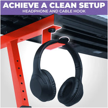 Load image into Gallery viewer, Adjustable Z Shape Red Keyboard Stand with Wheels
