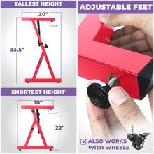Load image into Gallery viewer, Adjustable Z Style Red Keyboard Stand
