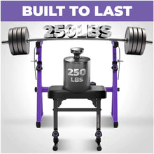 Load image into Gallery viewer, Adjustable Purple Z Style Keyboard Stand w/ Bench
