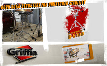 Load image into Gallery viewer, GRIFFIN Deluxe Snare Drum Stand - Percussion Hardware Kit with Key - Double Braced Medium Weight
