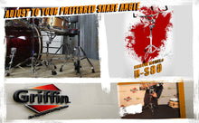 Load image into Gallery viewer, Snare Drum Stand by GRIFFIN - Deluxe Percussion Hardware Base Kit - Double Braced, Light Weight
