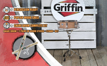 Load image into Gallery viewer, GRIFFIN Snare Drum Kit with Snare Stand, 2 Pairs of Maple Drum Sticks &amp; Key | Wood Shell Drum Set
