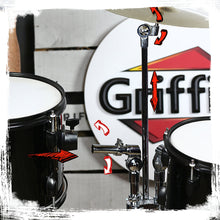 Load image into Gallery viewer, Double Tom Drum Stand with Cymbal Arm by GRIFFIN - Drummers Percussion Set Hardware Kit
