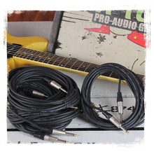 Load image into Gallery viewer, Guitar Cables (4 Pack) Instrument Cord by FAT TOAD - 24 AWG Patch Conductor for Electric or Acoustic
