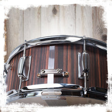 Load image into Gallery viewer, Snare Drum by GRIFFIN - 14&quot; x 5.5&quot;  Black Hickory PVC &amp; Coated Head on Poplar Acoustic Wood Shell
