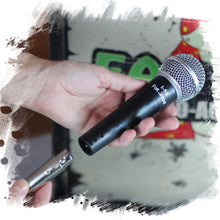 Load image into Gallery viewer, Cardioid Vocal Microphones with XLR Mic Cables &amp; Clips (6 Pack) by FAT TOAD - Dynamic Handheld
